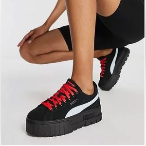 Puma x Dua Lipa Mayze Platform Sneakers black-blue glow Womens 7 EU 37.5 23.5cm